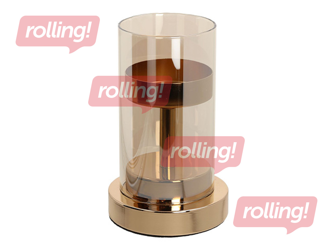 Küünlajalg Laudre, klaas ja metall, Ø10×14cm