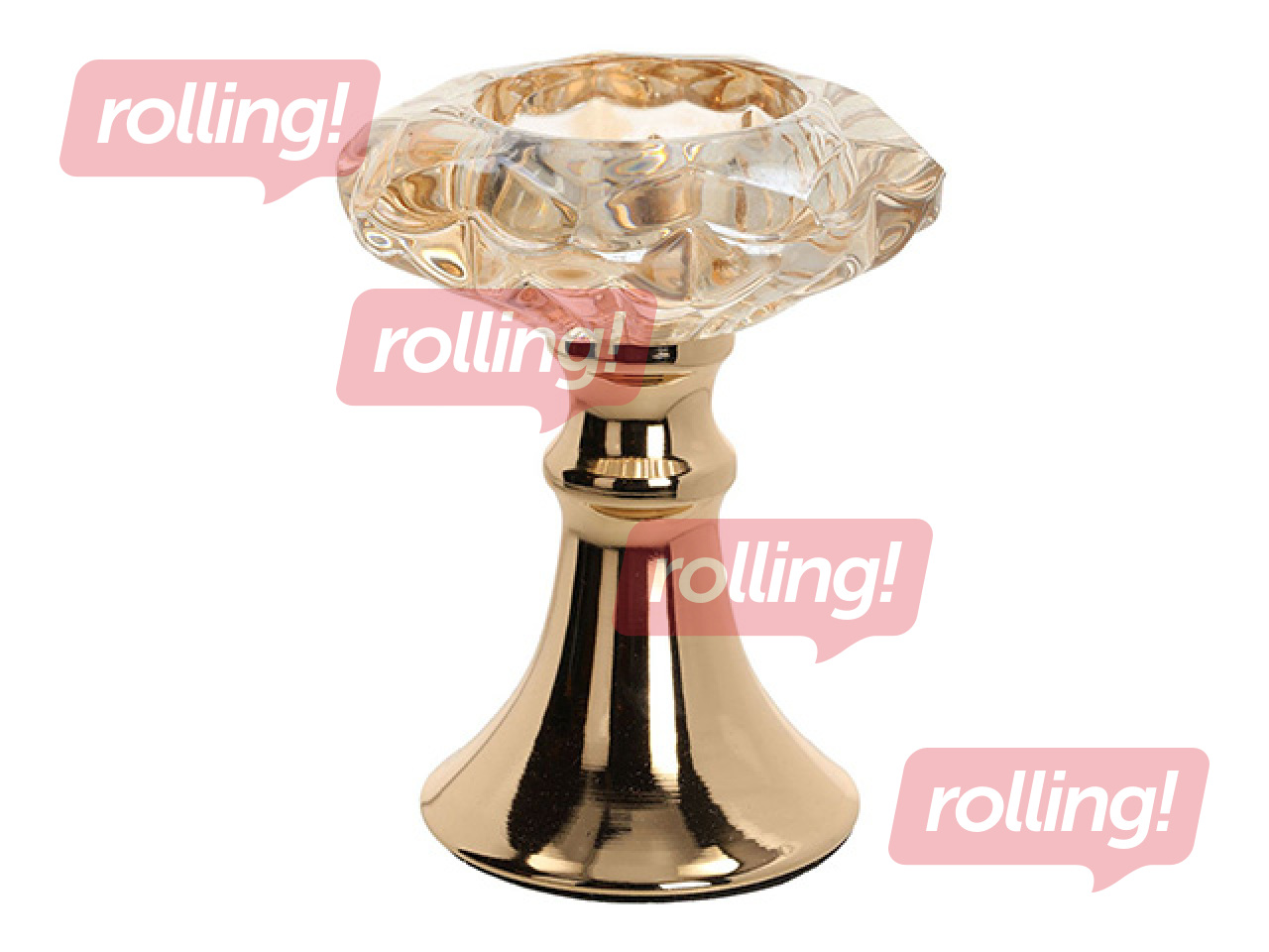 Подсвечник Laudre, стекло и металл, Ø9×11cm