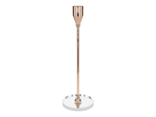 Подсвечник Chanle, стекло и металл, 23.5cm