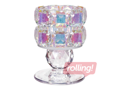 Candle holder Chanle, glass, Ø7×10cm