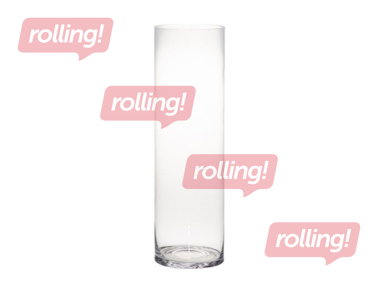 Vāze 4Living, stikla, Ø15x50cm