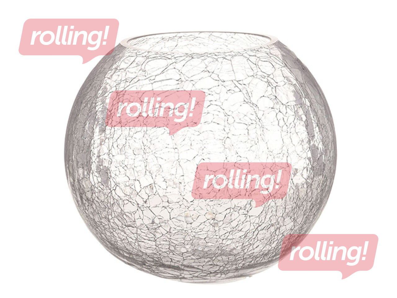 Vāze Crack Bowl, stikls, Ø24x21cm