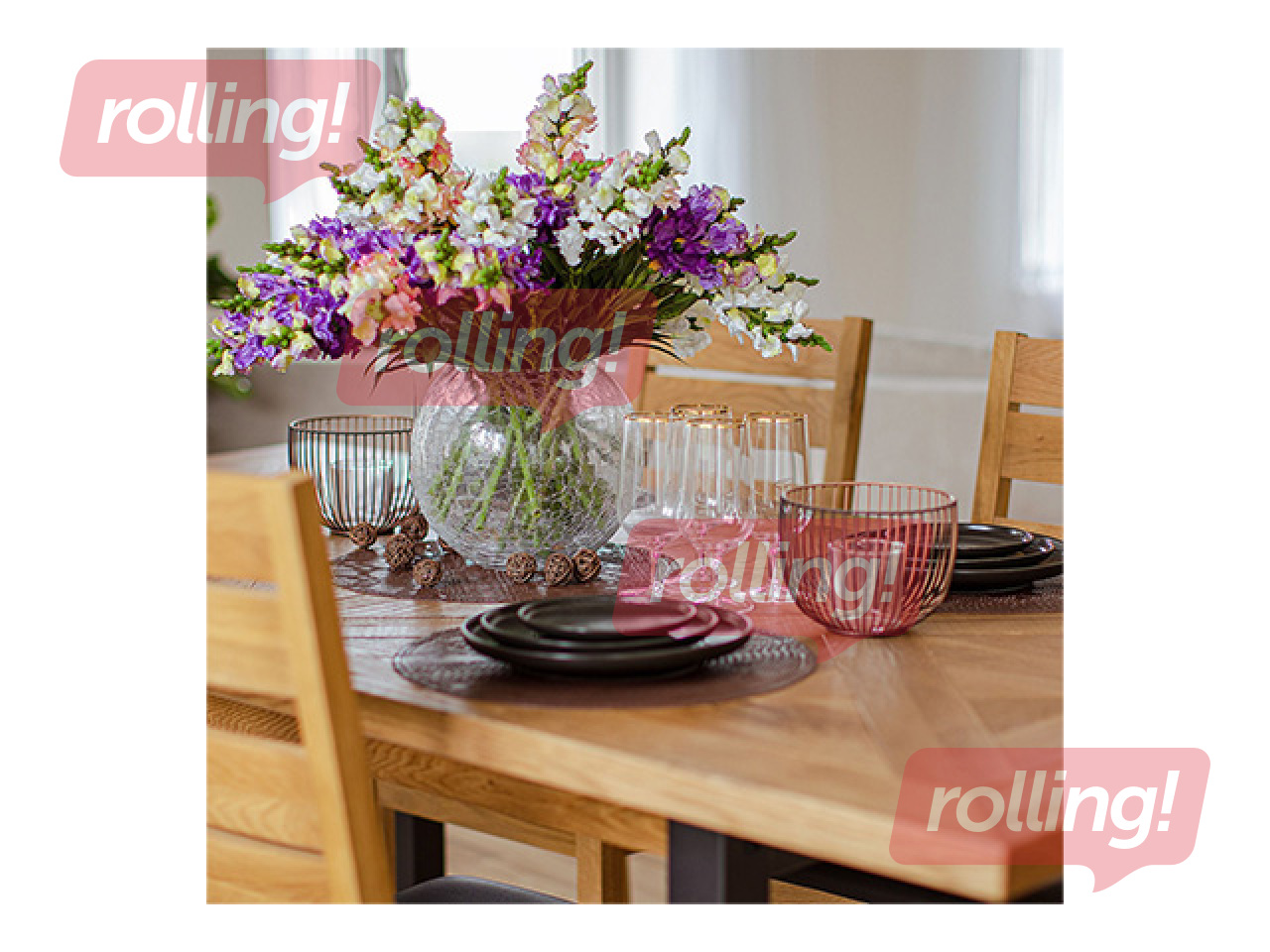 Vāze Crack Bowl, stikls, Ø24x21cm