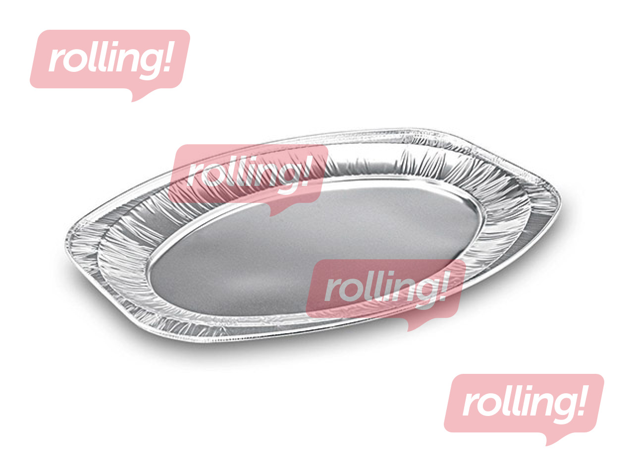 Tray, aluminum, oval, 44.5 x 29.5 cm