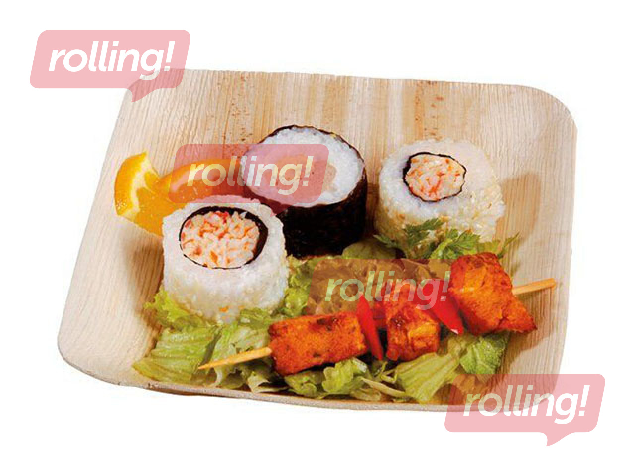 Plates, wooden 17x17cm, 25 pcs.