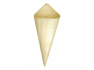 Food cone, wooden, 17cm, 50 pcs.