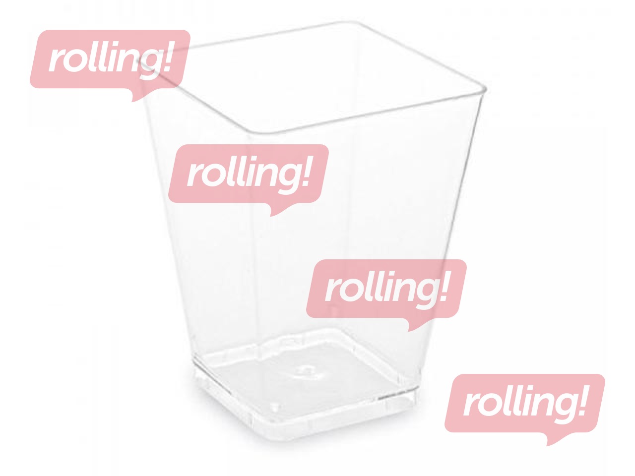 Миски для закусок, прозрачные, 5.8x5.8см, h-7.6см, 20 шт