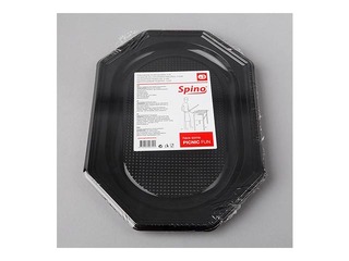 Paplātes SPINO, 35x25 cm, plastmasas, melnas, 3 gab.