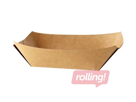 Trauki uzkodām, 21.5x15x5 cm, kartona, laiviņa, 100 gab.