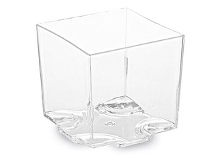 Dishes for snacks, 4.4x4.4 cm, h-4.3 cm, transparent,, 20 pcs.