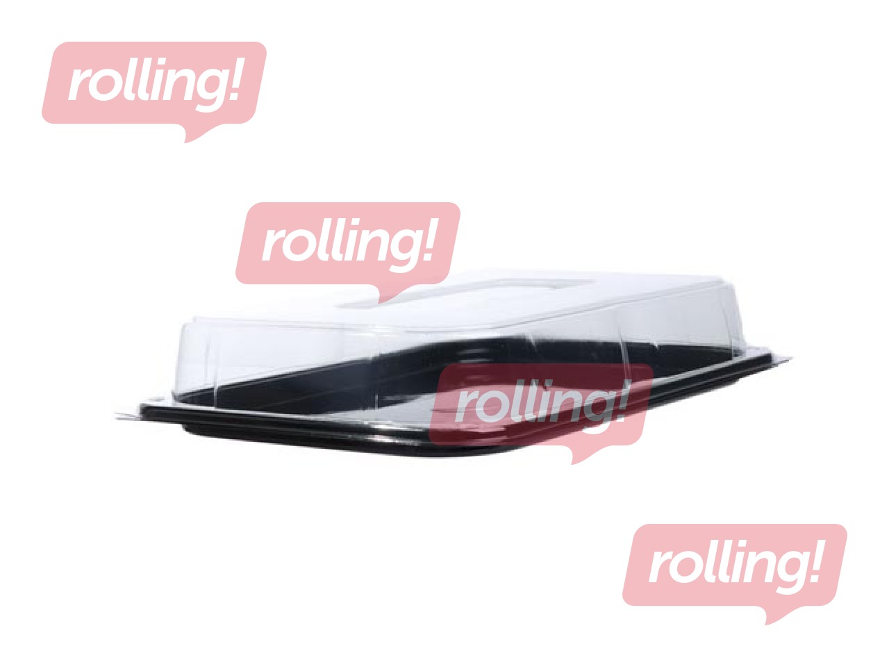 Paplātes ar caurspīdīgu vāku, plastmasas, 24x17x6cm, 25 gab.