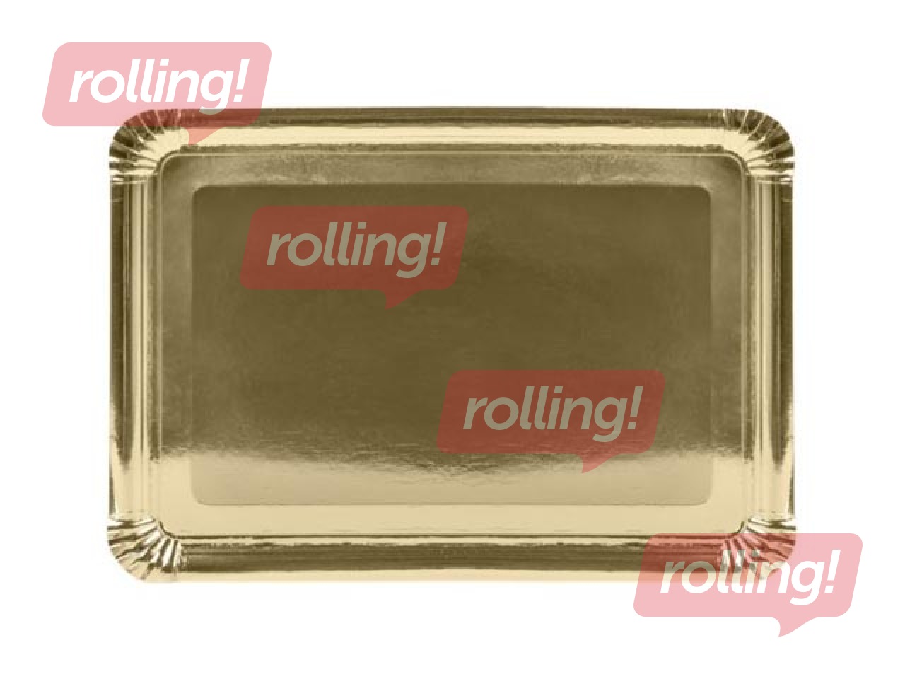 Paplāte, kartona, ar pārklājumu, zelta, 46x34cm, 10 gab.