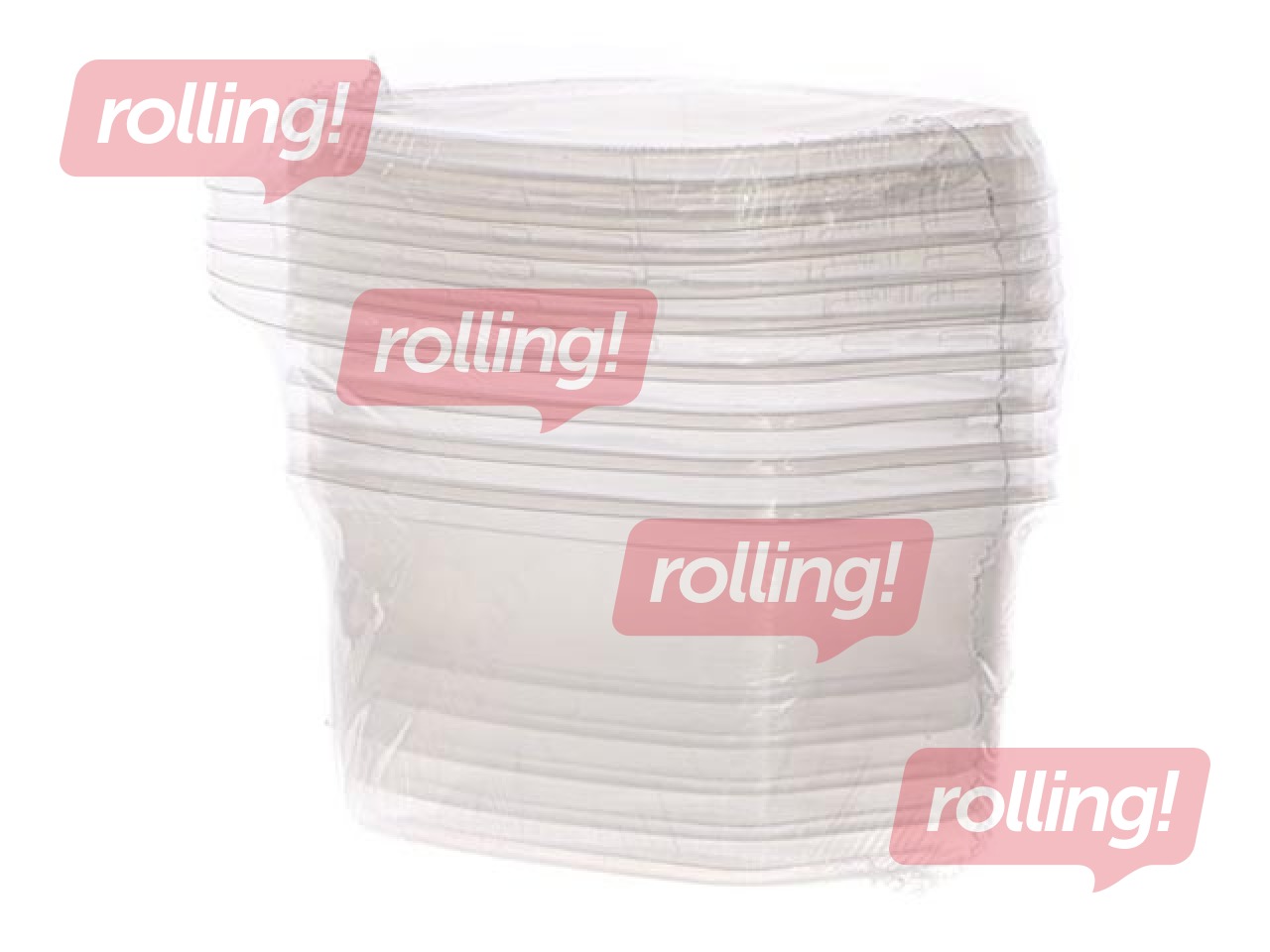 Disposable plastic containers with lids Spino, PP, 500ml, 5 pcs.