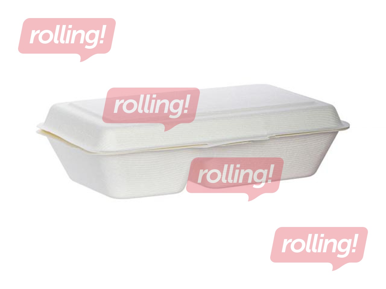 Kārbas ar vākiem, 2 iedaļas, 24 x 15.5 x 6.5 cm, cukurniedru, 50 gab.