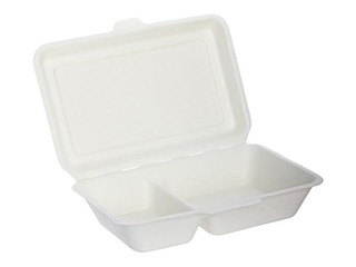 Kārbas ar vākiem, 2 iedaļas, 24 x 15.5 x 6.5 cm, cukurniedru, 50 gab.