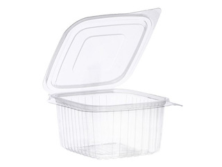 Containers with lids, plastic, 500ml, 100 pcs.