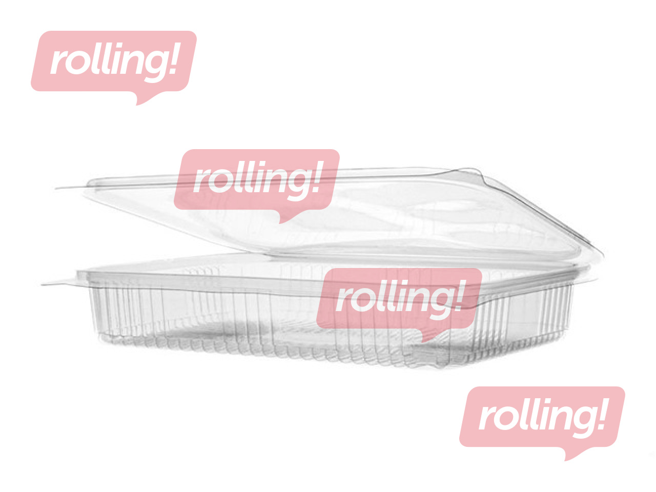 Containers with lids, plastic, 750ml, 100 pcs.