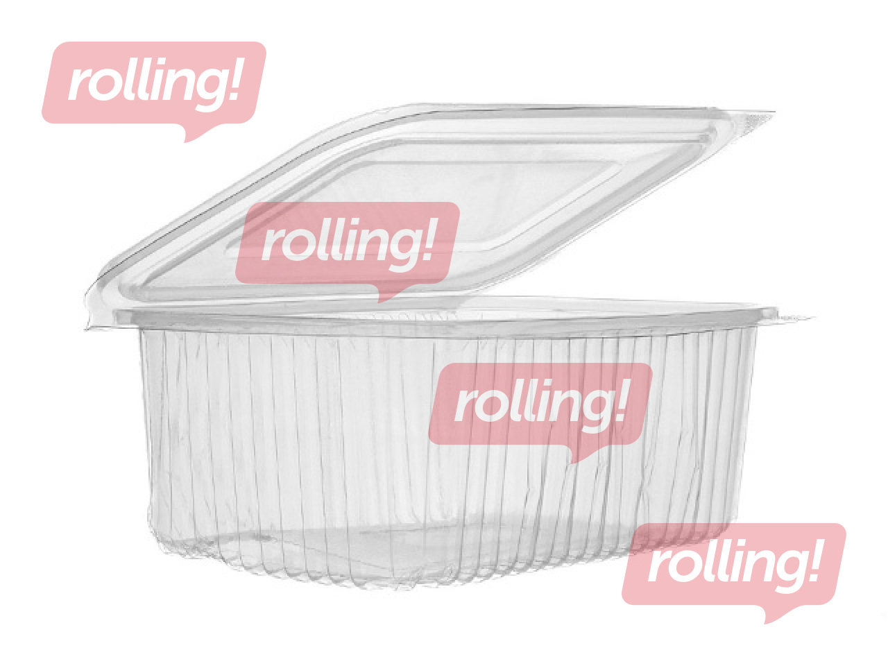 Kārbas ar vākiem, plastmasa, 1000ml, 100 gab.