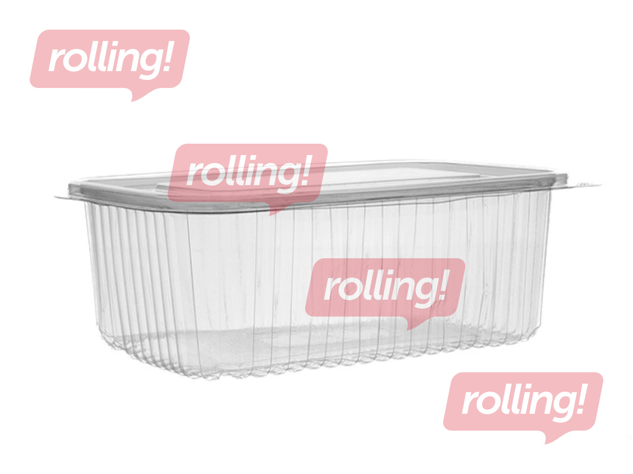 Kārbas ar vākiem, plastmasa, 1000ml, 100 gab.