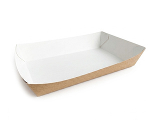Paplātes Smart Tray, papīra, brūnas, 140x210x45mm, 400 gab.