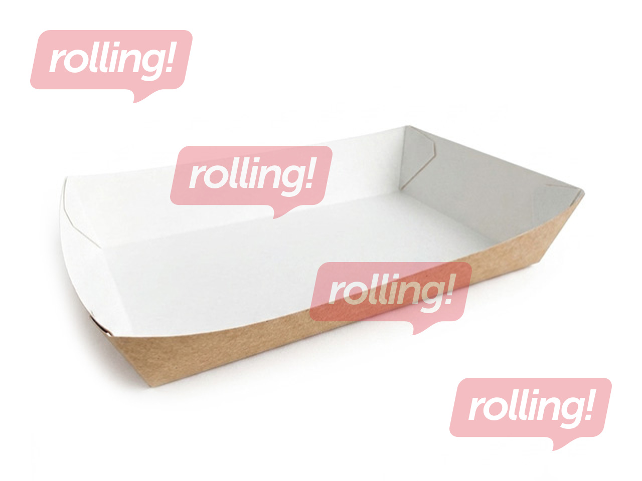 Paplātes Smart Tray, papīra, brūnas, 140x210x45mm, 400 gab.