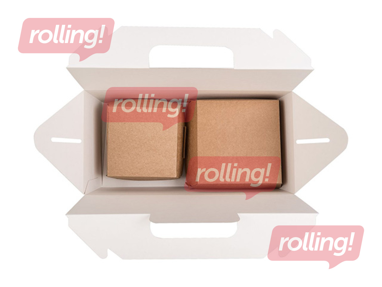 Paper boxes with handle, 4000ml, 50pcs