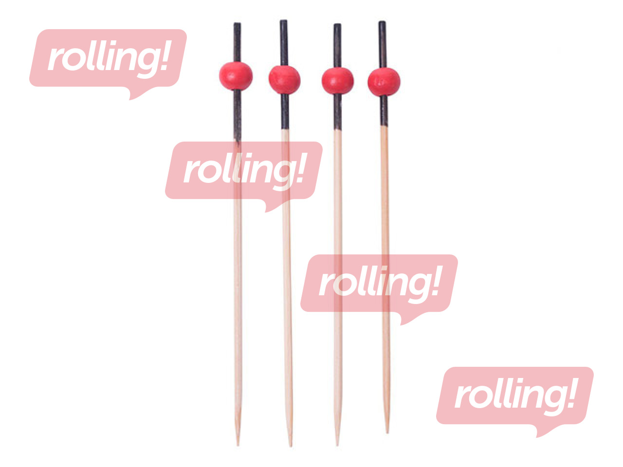 SALE Puidust vardad (punase kuuliga), 9 cm, 100 tk.