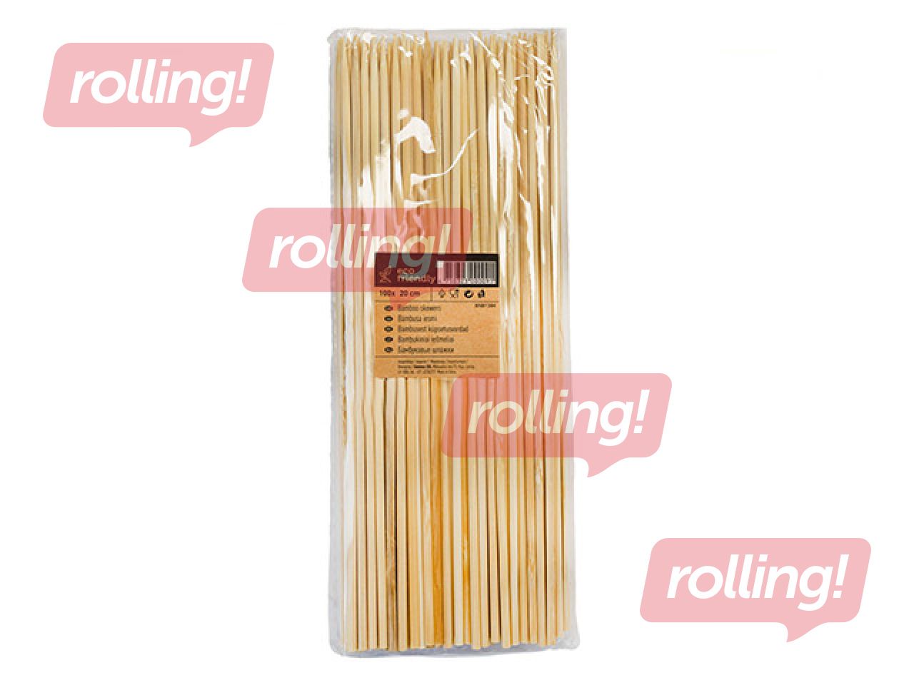 Skewers, bamboo, 20cm, 100 pcs.