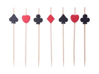 Skewers SKAT, 9 cm, black and red, 100 pcs.