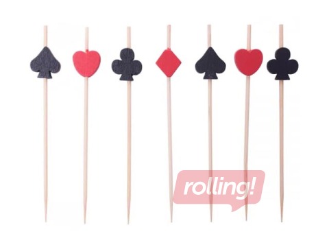 Vardad SKAT, 9 cm, must ja punane, 100 tk