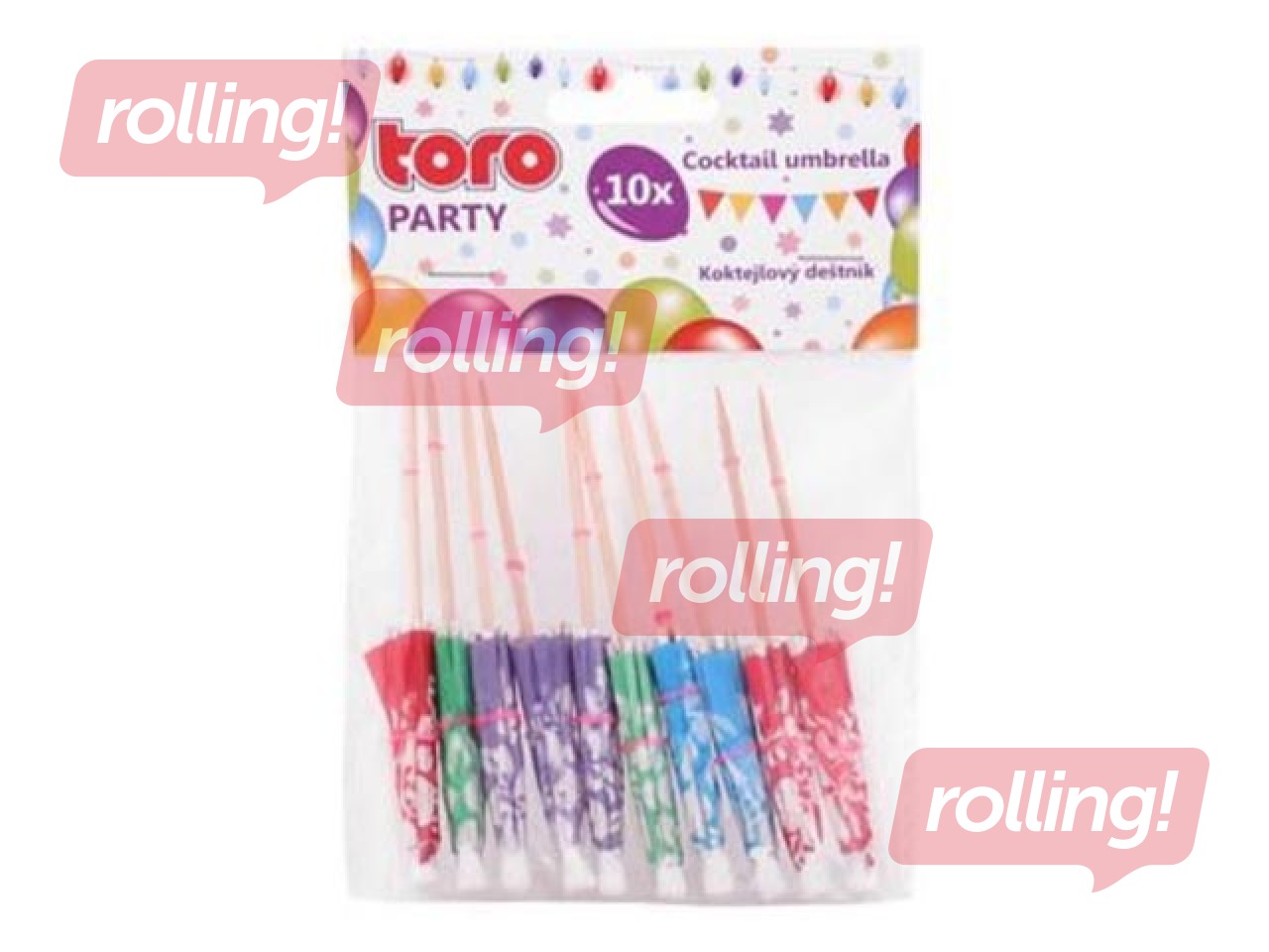 Dekorirbulīši lietussardziņi, h-10 cm, 10 gab.