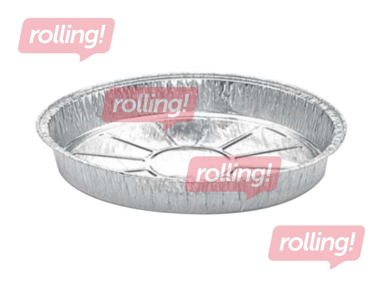 Aluminum container Ø21.4 cm, h2.3 cm