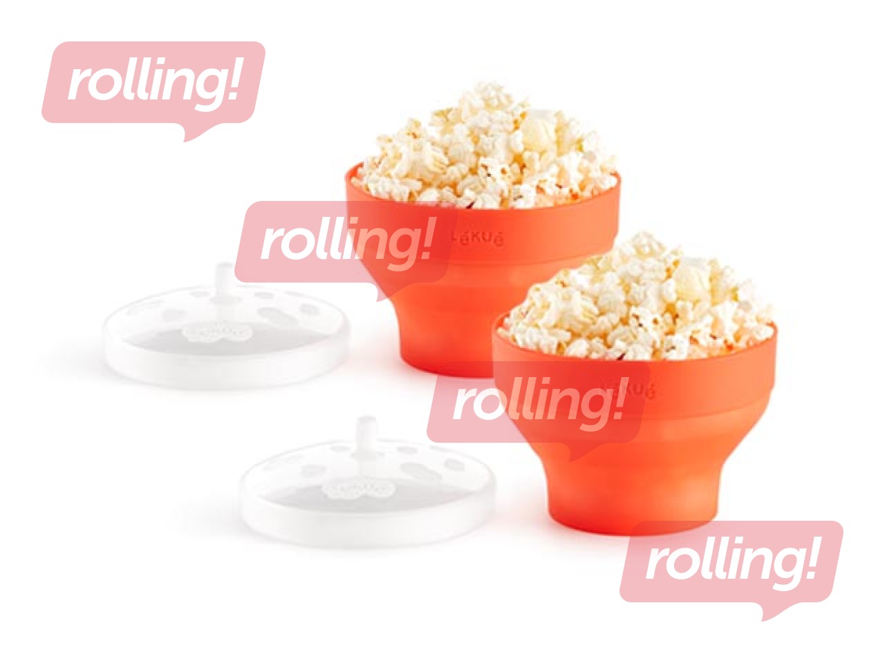 Mini popkorna gatavotājs mikroviļņu krāsnij Lekue, 2 gab.