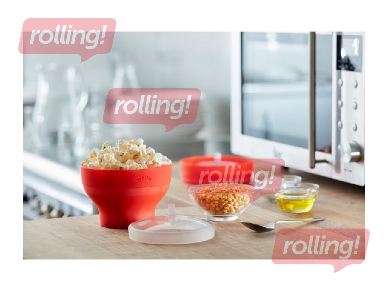 Mini popkorna gatavotājs mikroviļņu krāsnij Lekue, 2 gab.