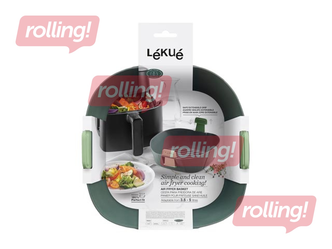 Grozs karstā gaisa katlam Lekue, silikona, 22x22cm