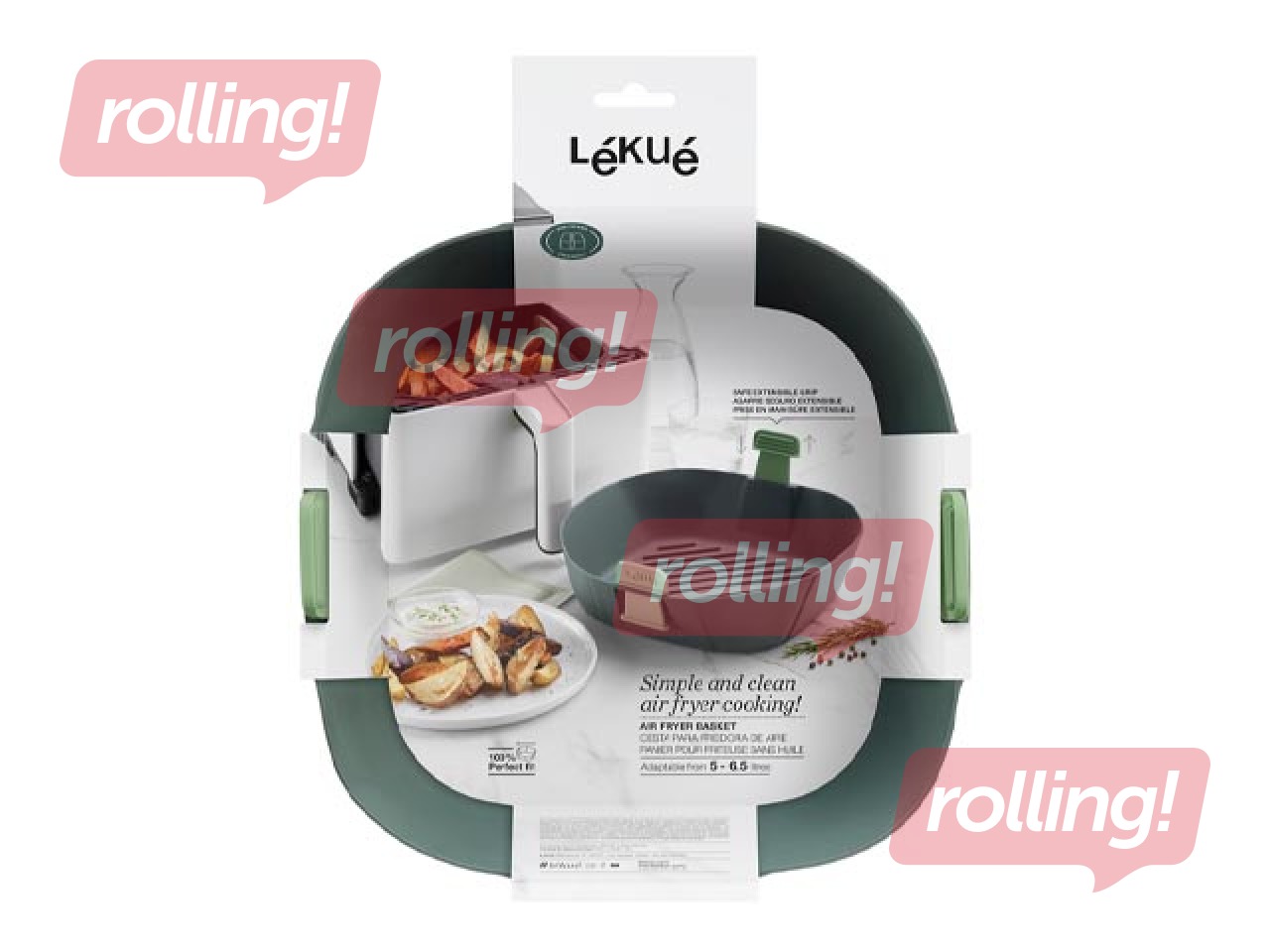 Air fryer basket Lekue, silicone, XL, 25x25cm