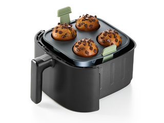 Kēksiņu forma karstā gaisa katlam Lekue, silikona, 4 iedobes