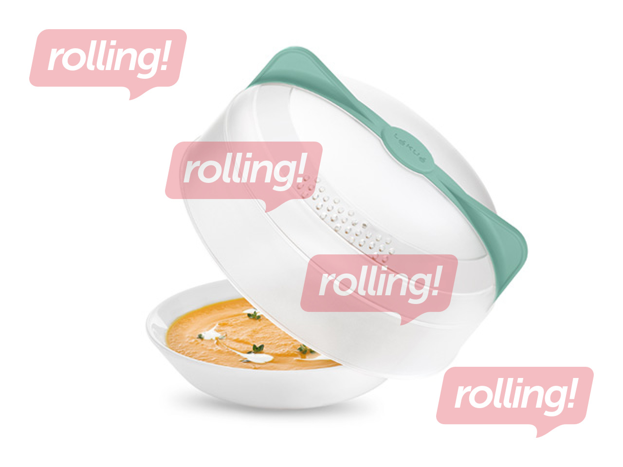 Šķīvja pārsegs Lékué, mikroviļņu krāsnij, Ø24.5cm