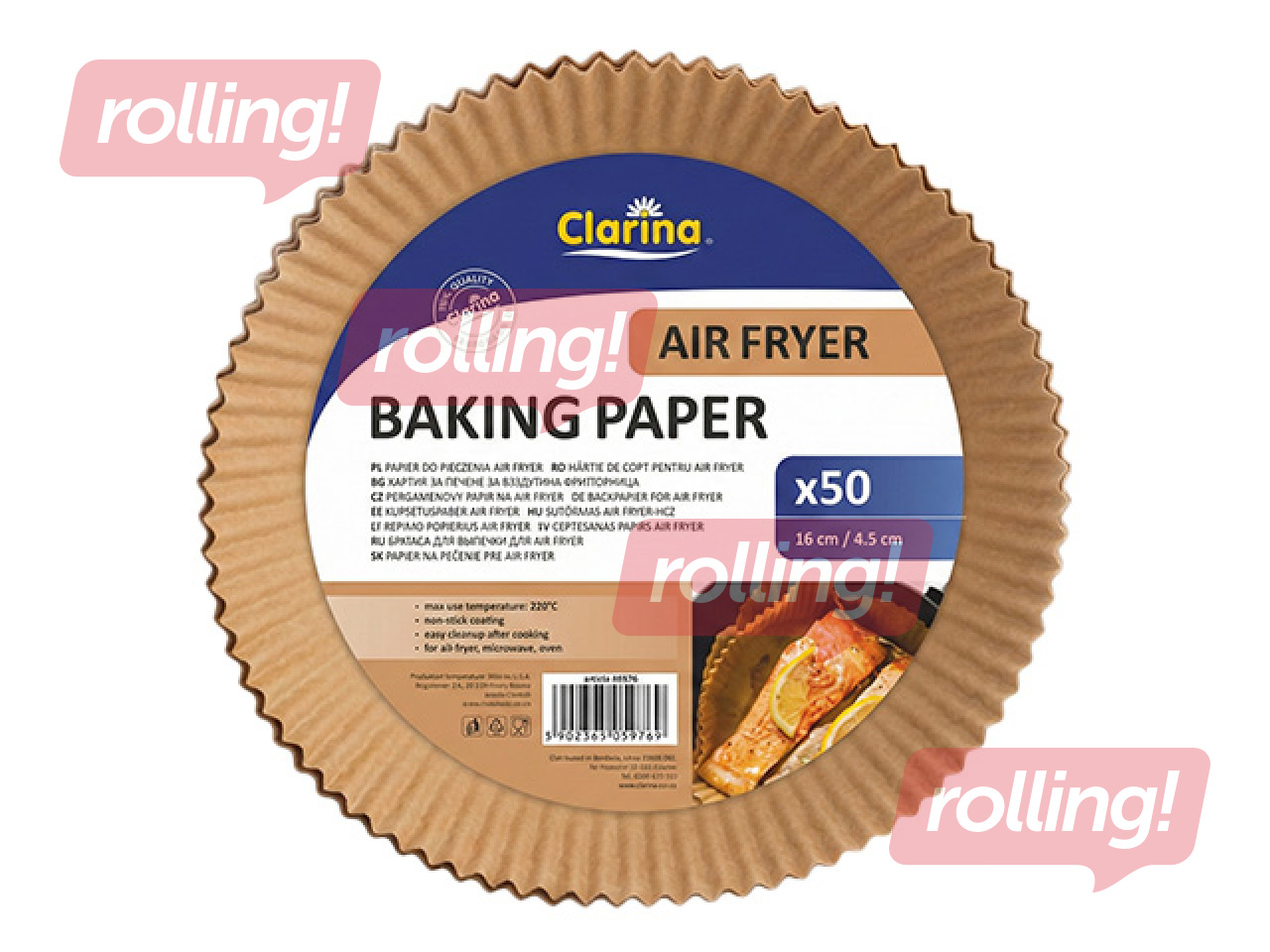 Cepampapīri Clarina Air Fryer, Ø16x4.5cm, 50 gab.