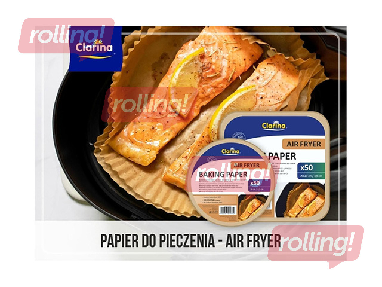 Cepampapīri Clarina Air Fryer, Ø20x20x4.5cm, 50 gab.