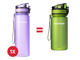 Ūdens pudele ar filtru  Aquaphor City, 500ml, violeta + AKCIJA! Pērc ūdens pudeli ar filtru un saņe
