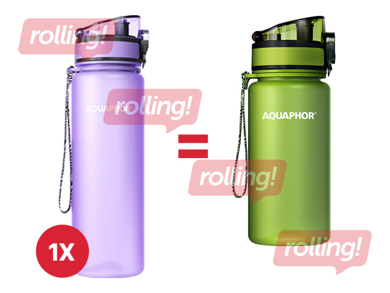 Ūdens pudele ar filtru  Aquaphor City, 500ml, violeta + AKCIJA! Pērc ūdens pudeli ar filtru un saņe