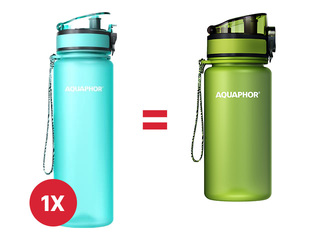 Ūdens pudele ar filtru Aquaphor City, 500ml, mint + AKCIJA! Pērc ūdens pudeli ar filtru un saņe