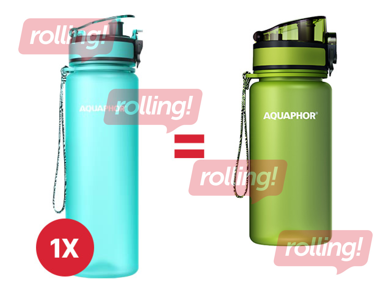 Ūdens pudele ar filtru Aquaphor City, 500ml, mint + AKCIJA! Pērc ūdens pudeli ar filtru un saņe