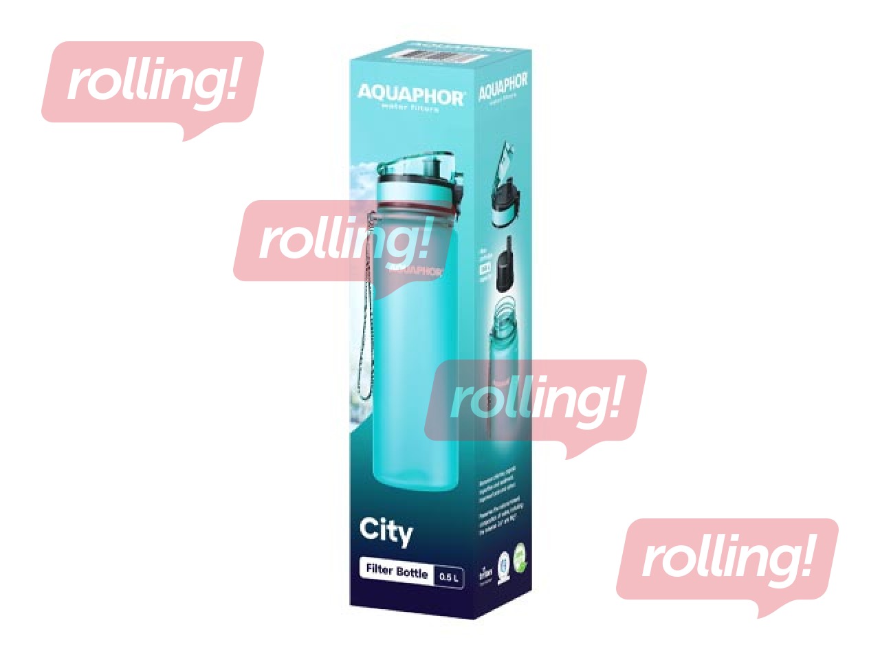 Ūdens pudele ar filtru Aquaphor City, 500ml, mint + AKCIJA! Pērc ūdens pudeli ar filtru un saņe