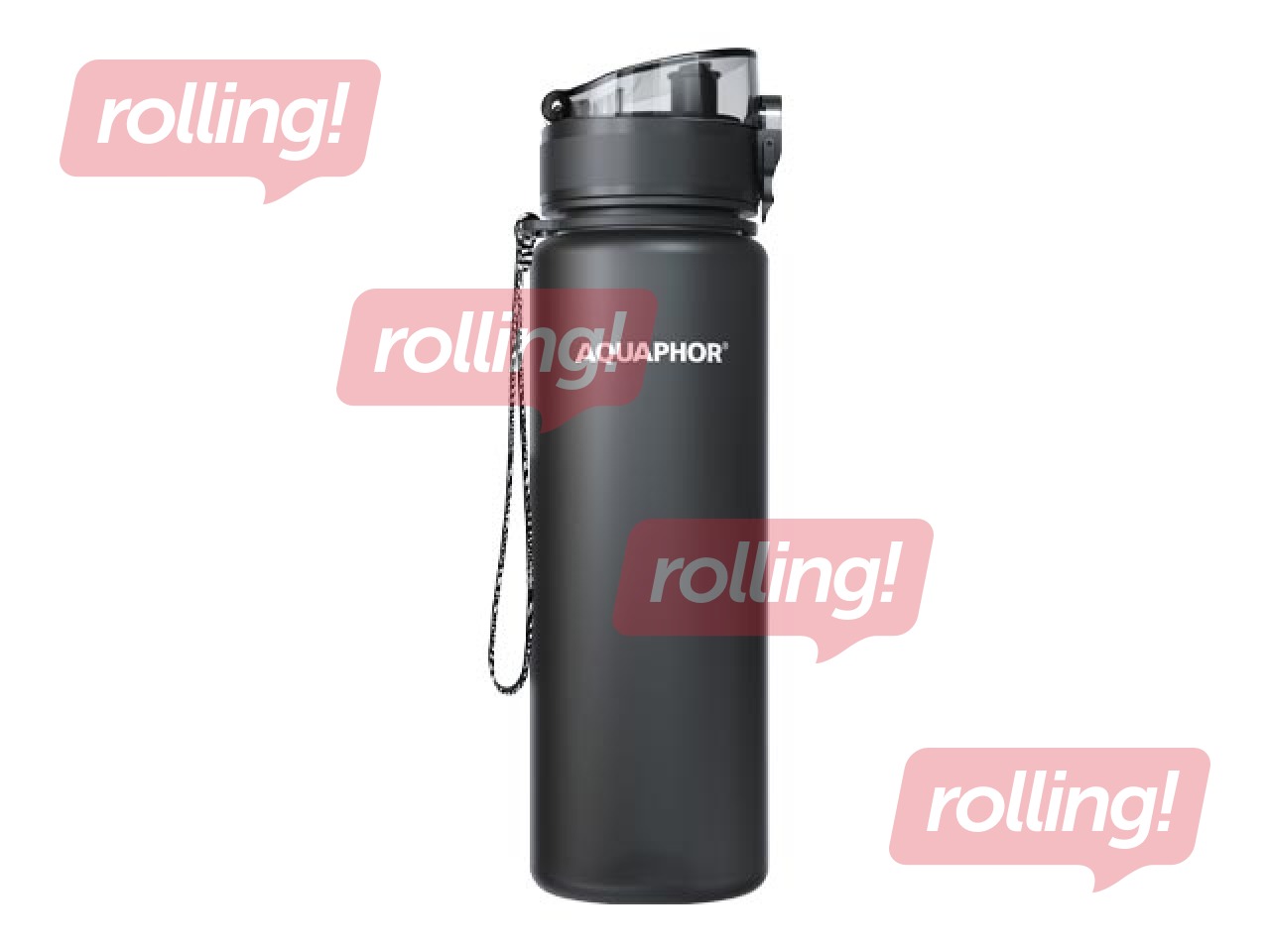 Water bottle with filter Aquaphor City, black, 500ml