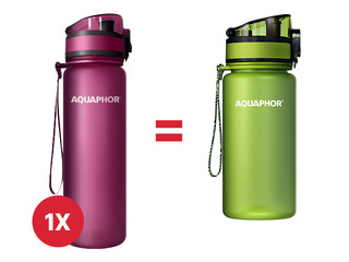 Ūdens pudele ar filtru Aquaphor City, 500ml, rubīnsarkana + AKCIJA! Pērc ūdens pudeli ar filtru u