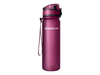 Ūdens pudele ar filtru Aquaphor City, rubīnsarkana, 500ml