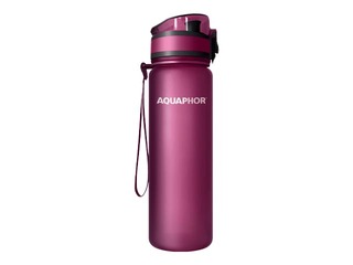 Veepudel filtriga Aquaphor City, rubiinpunane , 500ml
