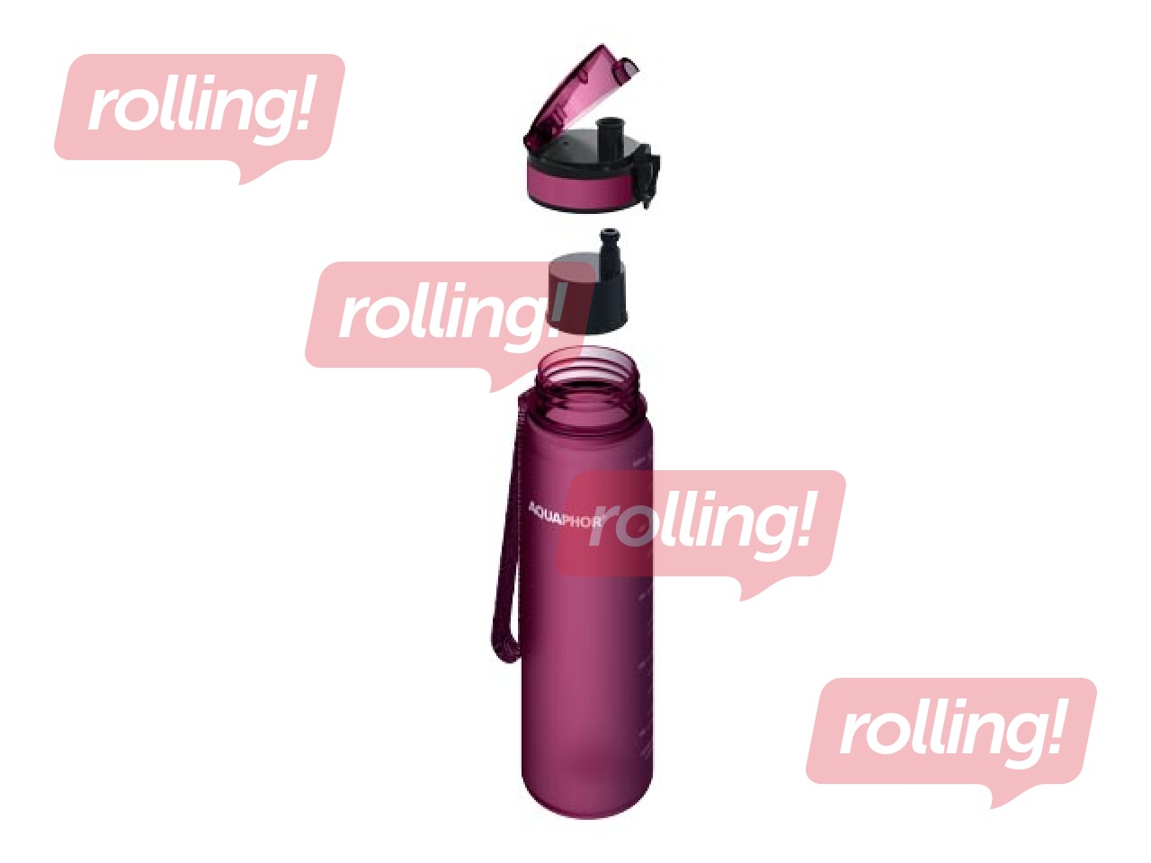Water bottle with filter Aquaphor City, ruby red, 500ml